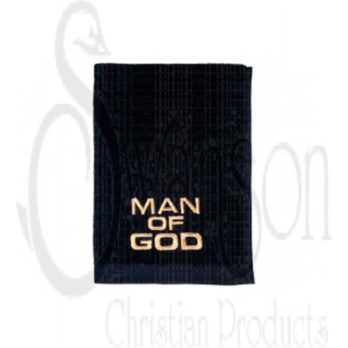 Swanson Christian Supply 14775X Man of God Bath Towel - Black with Gold Lettering, Black Gold Towel, Gift Ready Christmas Gift for Men