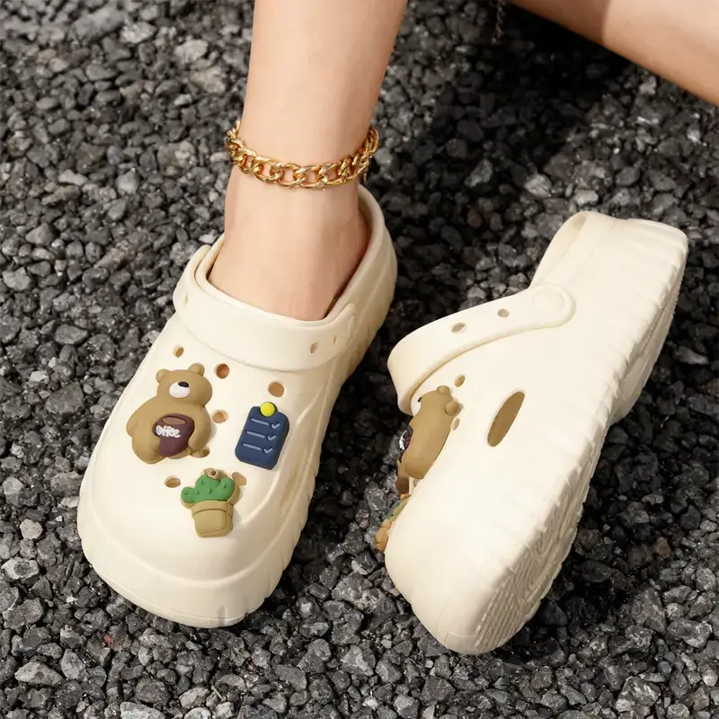 Women's Cute EVA Sole Non-Slip Slip-On Clogs - Casual, Comfortable, Breathable Indoor/Outdoor Footwear for Home, Beach Walking, Clog Footwear