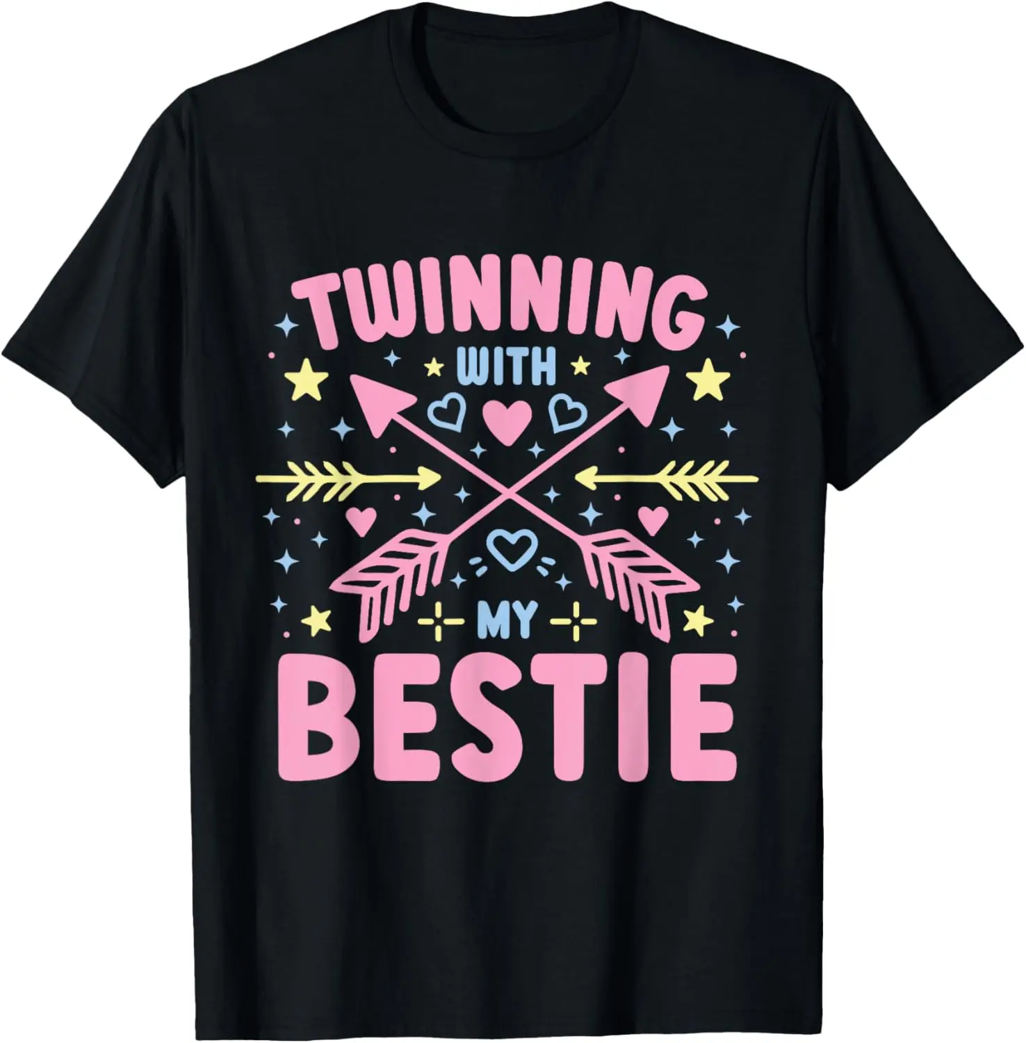 100%cotton Friends Matching Twinning With My Bestie Matching Twin T-Shirt Top Casual