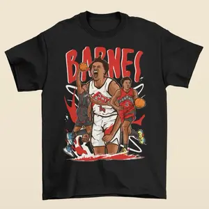 Scottie Barnes Cartoon Style Toronto Basketball T-Shirt
