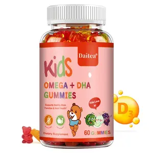 Daitea DHA Gummies Brain Health Supplement - Edible Dietary Supplement for Adults, Children, Supports Heart Health, 60 Capsules, 24-Month Shelf Life