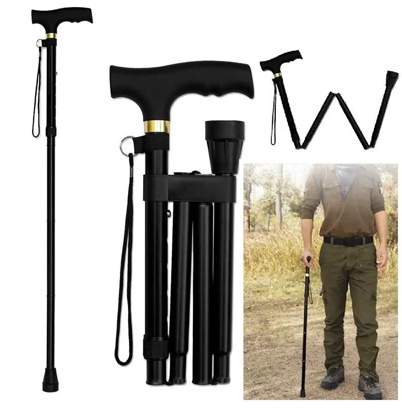 Adjustable Hiking Pole (85-95cm), Collapsible Aluminum Alloy Walking Stick with Ergonomic Grip - Lightweight for Camping & Backpacking, Camping Supplies, Collapsible Alloy Stick, Adjustable Height