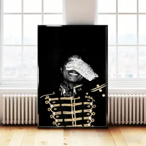 Retro Michael Jackson Pop Music Album Cover Poster - R&B Singer Wall Art Decor for Living Room, Bedroom Home Decor Prints