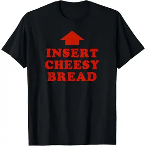 Men's Cheesy Bread Graphic Viral Short-Sleeve Round Neck Tee, Casual Streetwear T-Shirt, Menswear Top, Shortsleeve