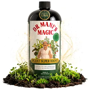 Plant Super Boost | Dr Mani's Magic | Live Microbes Soil Restorer, Natural Liquid Fertilizer, Indoor Outdoor Trees Garden Flowers Houseplants