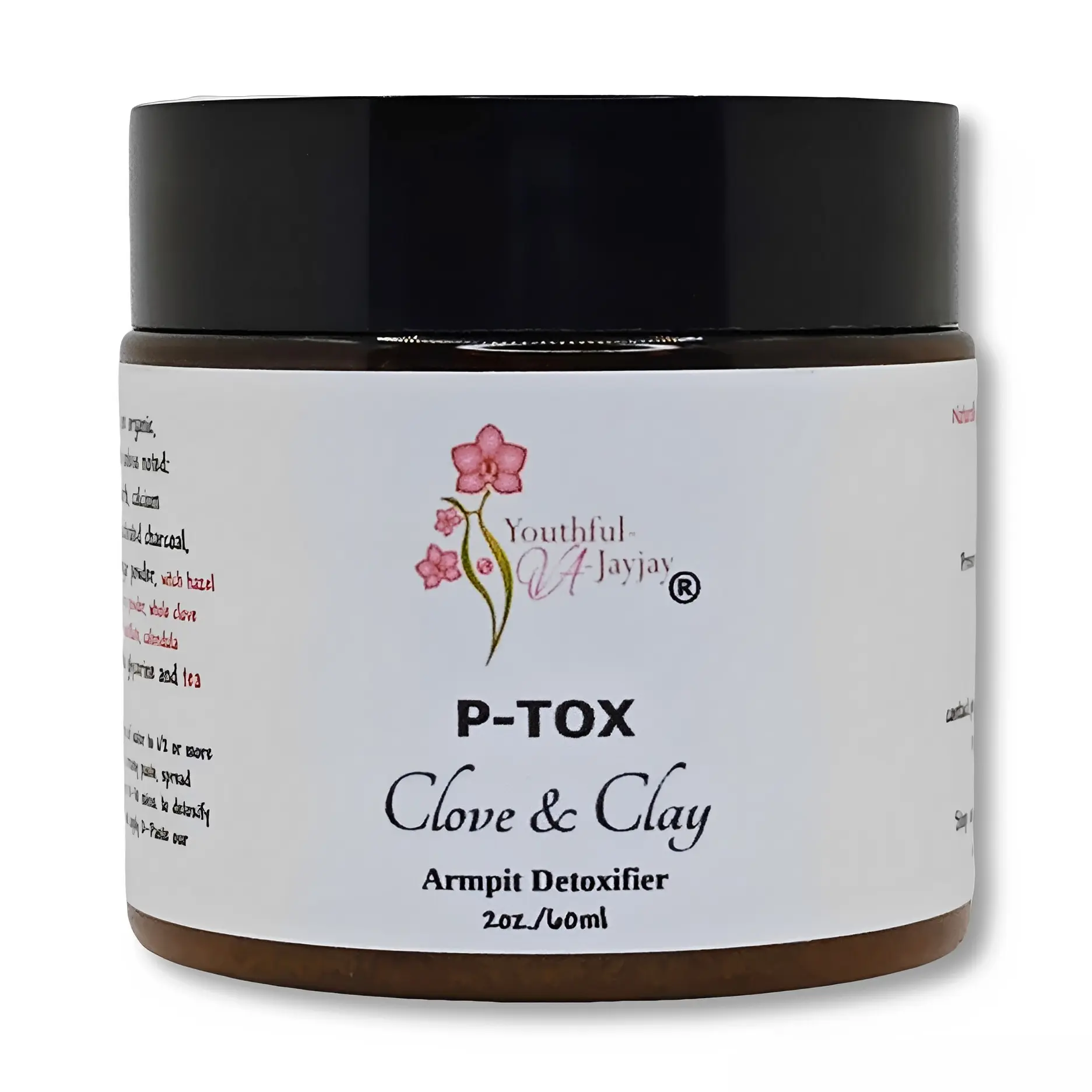 P-TOX: Clove and Clay Armpit Detoxifier, Unisex 1.5 oz.