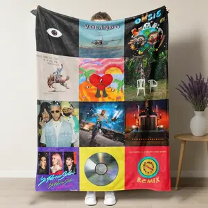 Soft Funny Throw Blanket Bad Benito Covers Bowl 2026 Halftime Show Blankets,Soft Warm and Cozy Living Room Shawl Office Flannel Blanket All Seasons Travel Blanket Multipurpose Gift Home Decor
