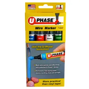 U-Mark UPhase Wire Marker Assorted Colors 4 Pack