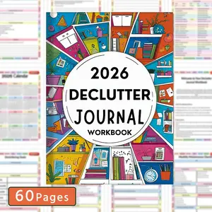 2026 Declutter Journal Workbook: Planner Notebook, 60 pages of practical journals, with a whole year of delicate planning, easily help organize your living space, and also give yourself a small gift for Christmas