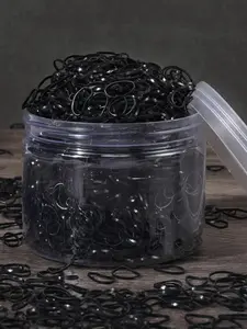Girls' Simple Mini Disposable Hair Ties, 500 Pcs in a Container, Casual Style, Suitable for All Seasons, Everyday Use