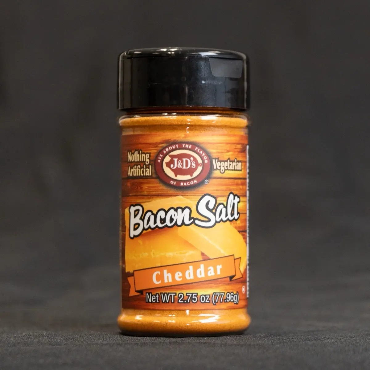 J&D’s Cheddar Bacon Salt, Bacon Flavored Seasoning Salt, Kosher, Vegetarian