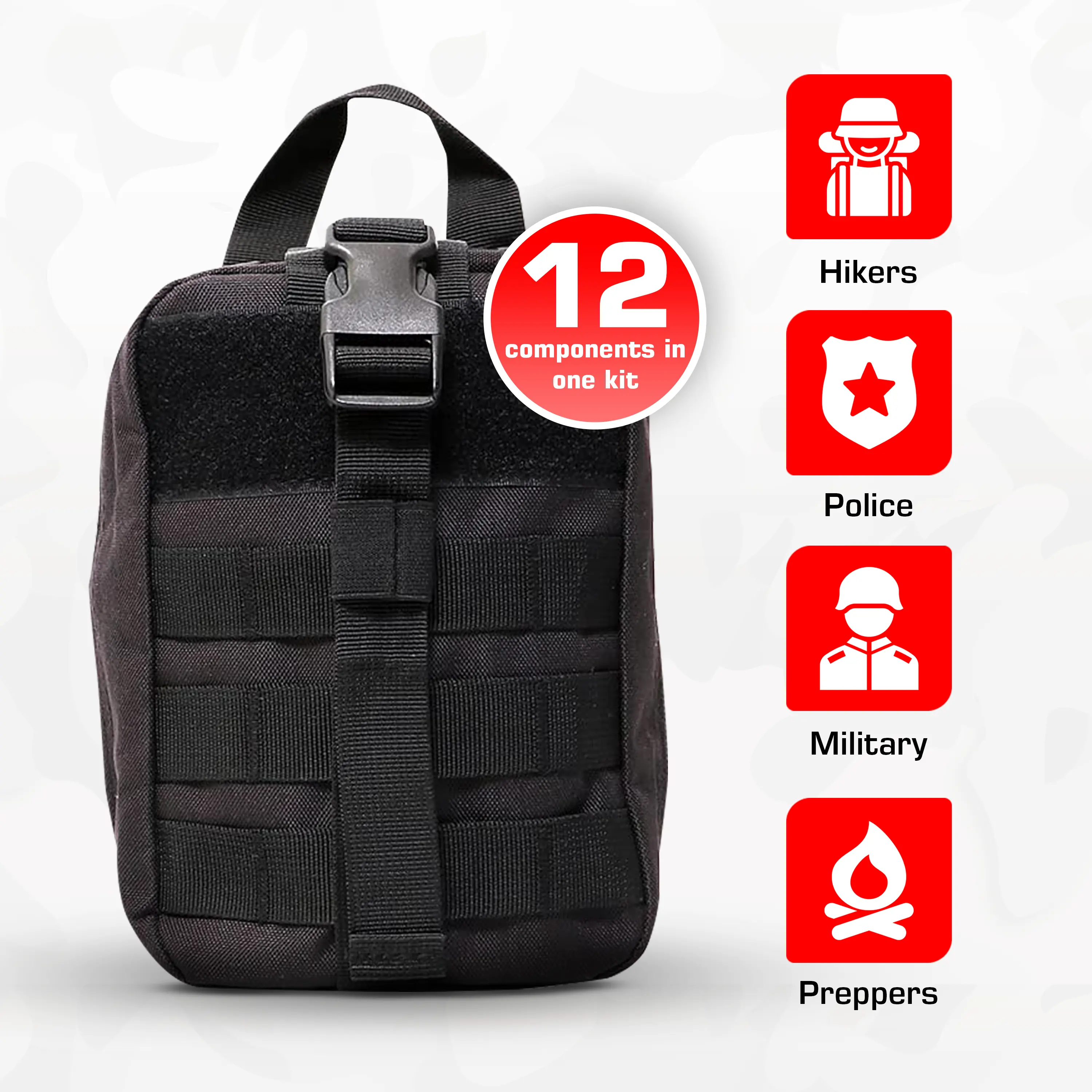 Premium Trauma IFAK Compact Kit with CAT Tourniquet & Chest Seals