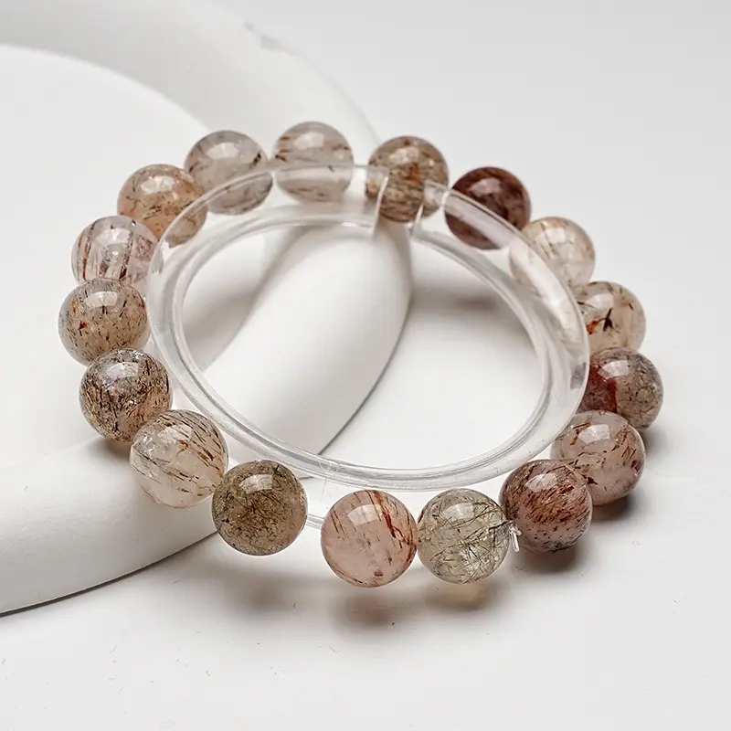 Soul Gravity Black Gold Super Seven Bracelet - Natural Crystal Energy Beads for Spiritual Awakening & Emotional Protection