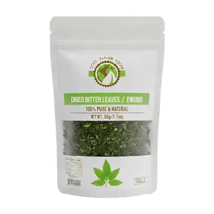 GOOD FARMER FOODS Dried Bitter Leaves EWURO 100% Pure Natural 50g Bold Bitter Flavor for African Soups Stews Teas Non-GMO Sand-Free Cleaned