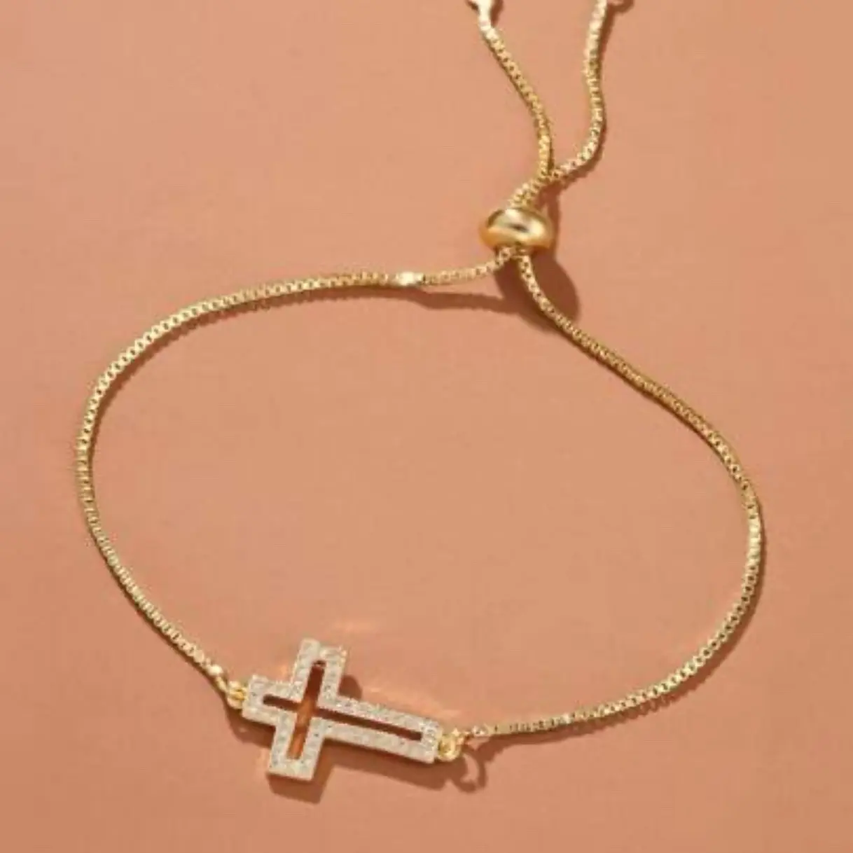 SHEIN Zirconia Cross Decor Bracelet 10k+ Sold Price 1.44 -35% Adult Women Jewelry