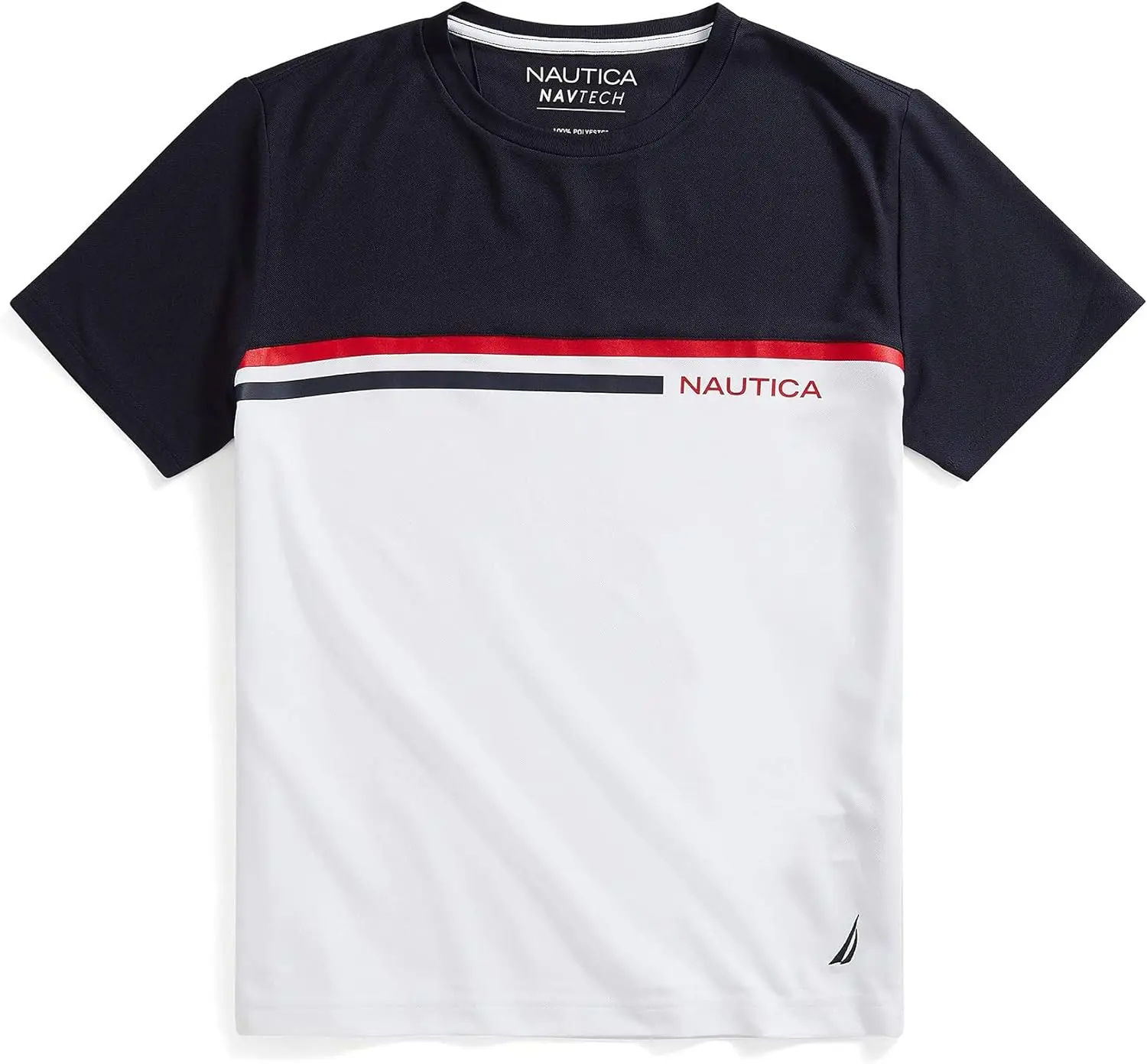 Nautica Men's Navtech Colorblock Tee Casual Cotton Menswear Casual Cotton Classic
