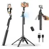 ULANZI TT23 64" Detachable Portable Adjustable Bluetooth Auto Face Tracking Tripod - 360° Rotating Selfie Stick with Remote, Tripod for iPhone (18/17/16/15/14), Smartphone/Cellphone/Android, Camera, GoPro Phone Accessories
