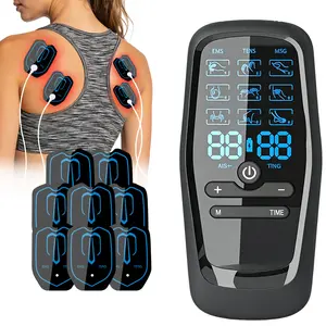 8-Pad Electric Muscle Massage Patch, Tens EMS Device, 9 Massage Modes, Tap/rub/press, Hpk-838 Model, No Batteries Included