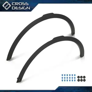 CROSSDESIGN Fit For 2012-19 Land Rover Range Rover Evoque Front Textured Fender Trim Molding