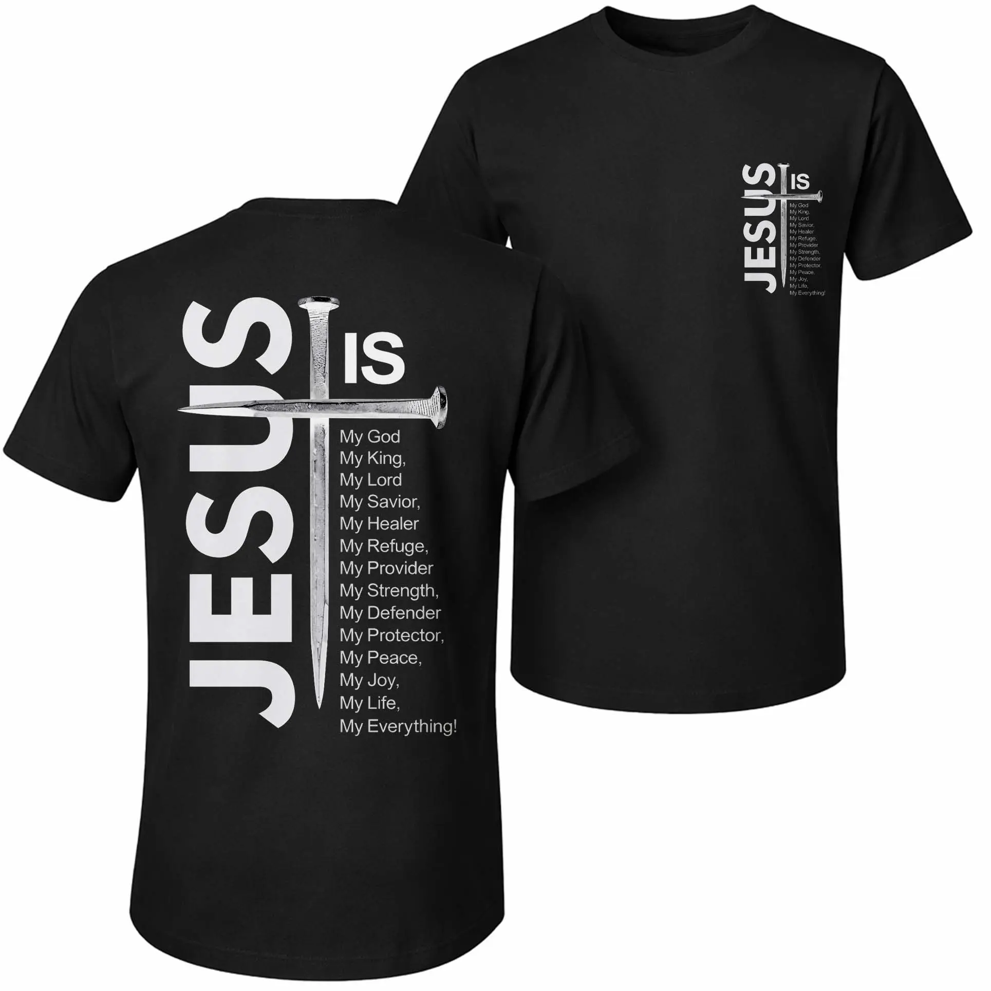 Men's Streetwear Cross Graphic T-Shirt, Breathable 100% Cotton Fabric with a Casual Relaxed Fit and Short Sleeves