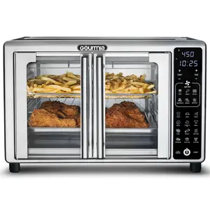 Gourmia French Door 6-Slice Digital Toaster Oven Air Fryer, 19 One-Touch Presets, 24L, Stainless Steel Gourmia French Door 6-Slice Digital Toaster Oven Air Fryer, 19 One-Touch Presets, 24L, Stainless Steel
