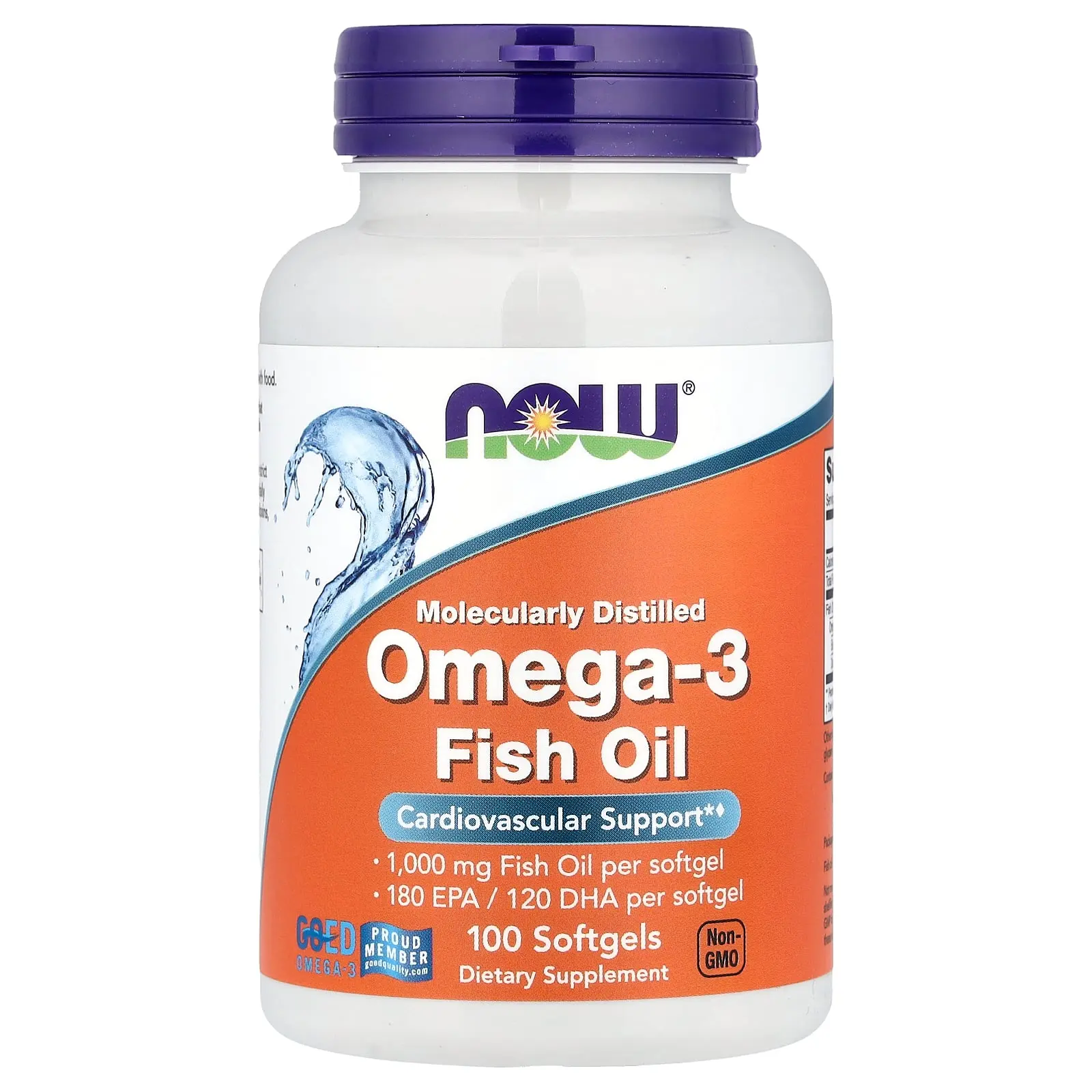 NOW Foods Omega-3 Fish Oil, 100 Softgels