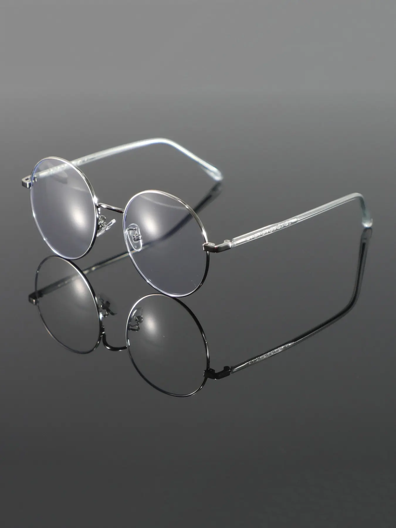 Men's Metal Vintage Round Frame Glasses, Stainless Steel Material, Unisex Fashion Eyewear for College Daily Commute Use, Round Frame Eyeglasses, Casual Style Eyewear, Stylish Eyeglass, Fashion Accessory Eyewear