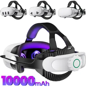 ESYWEN Battery Head Strap for Meta Quest 3S/3/2,VR Headset Strap with 10000mAh Rechargeable Battery Pack Enhanced Support and Comfort Accesssories for Oculus Head Strap