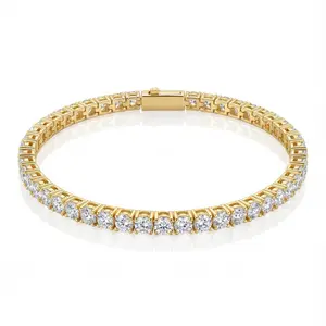 Gold Plated 4mm Tennis Bracelet for Women