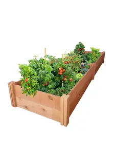 GrowGardens 2' x 8' Redwood Raised Garden Bed