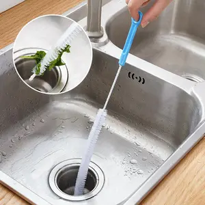 Drain Cleaning Tool, Bathroom Hair Removal Brush for Sink & Kitchen, Flexible Pipe Cleaner for Clogs, Drain Clog Remover