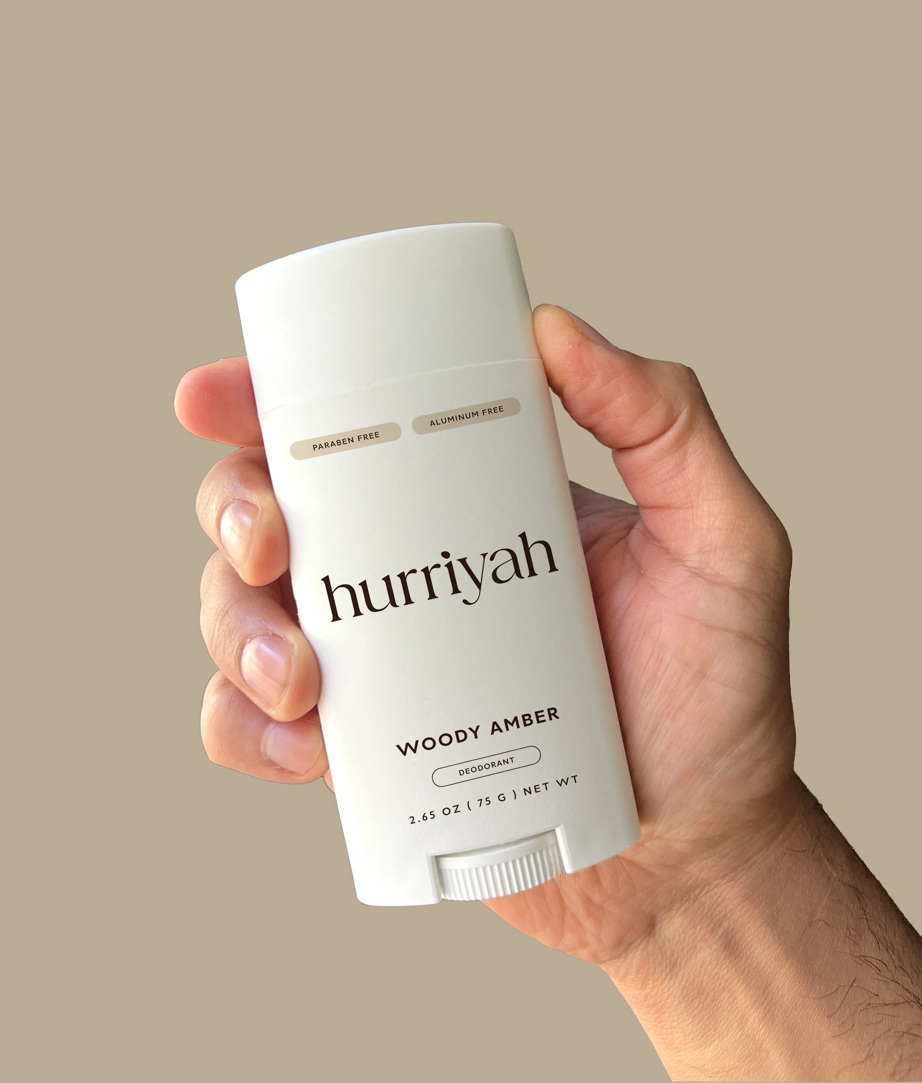 Aluminum-Free Natural Deodorant That Actually Works | No Baking-Soda Burn + Arrowroot Dry Finish | All-Day Odor Protection | Probiotic + Hyaluronic Acid | Unisex, Vegan · Woody Amber, 2.65 oz