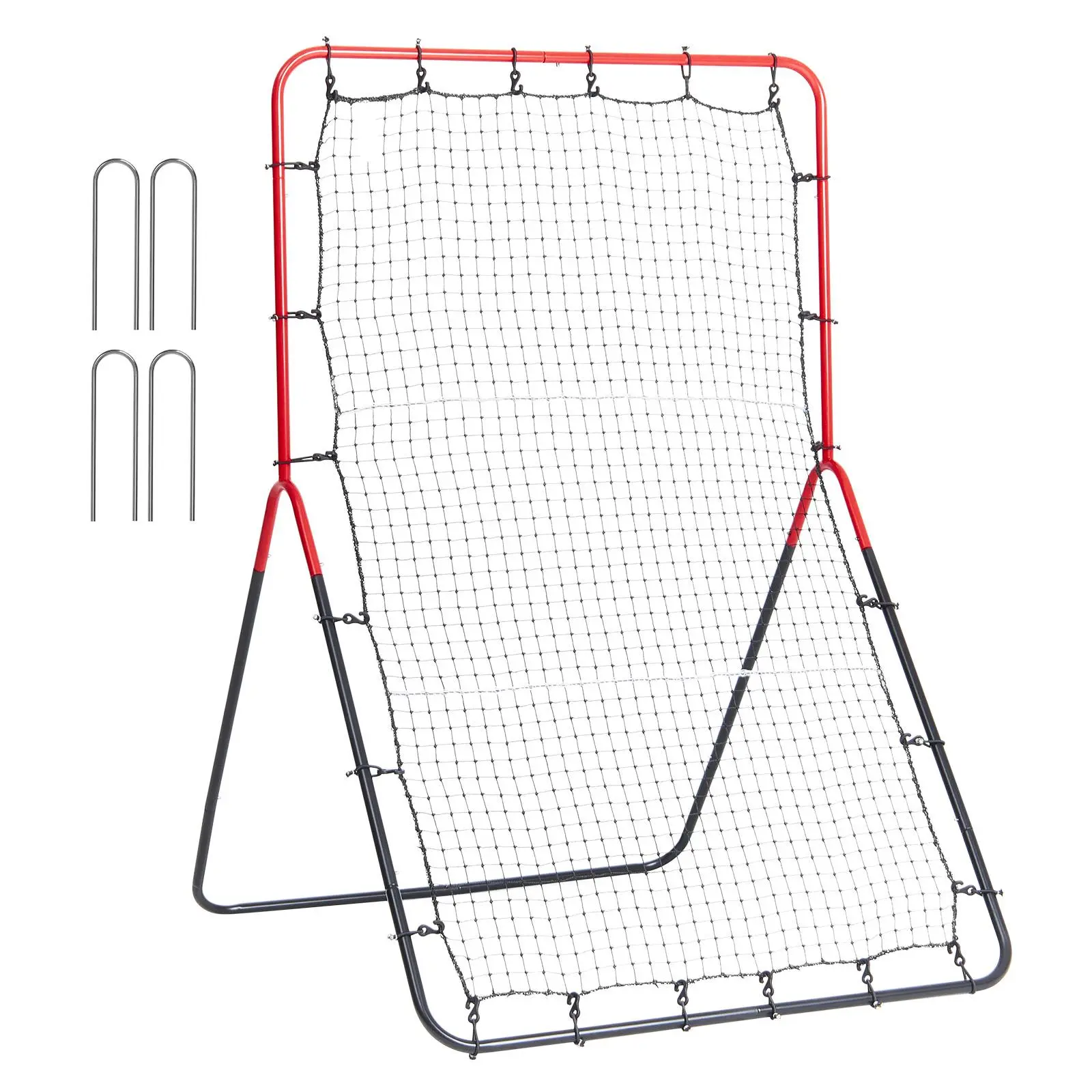 【Summerfinds】VEVOR Baseball And Softball Rebounder Net,  , 3 x 4.5 ft PitchBack Baseball Pitching Nest, 3-Way Baseball, Softball Pitchback Net, Fielding Trainer, Bounce Back Net for Fielding/Throwing Practice