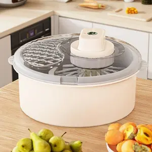 Fruit Vegetable Washing Machine, Multi-Functional Convenience Automatic Drain Basket, Home Spin Dryer, Hand-Free Cleaning Vegetable Washing Basket, Automatic Fruit and Vegetable Washer, Kitchen Utensils