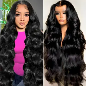 UDesire Body Wave Lace Front Wigs Human Hair Pre Plucked 13x4 Lace Front Wigs Human Hair 180% Density Brazilian Virgin Body Wave Wig for Women Natural Black