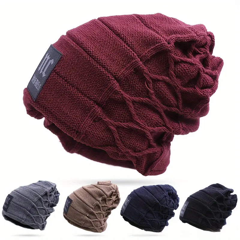 Unisex Winter Knit Hat - Elastic, lightweight, and warm design with adjustable strap; suitable for both sports and casual wear; an outdoor accessory.