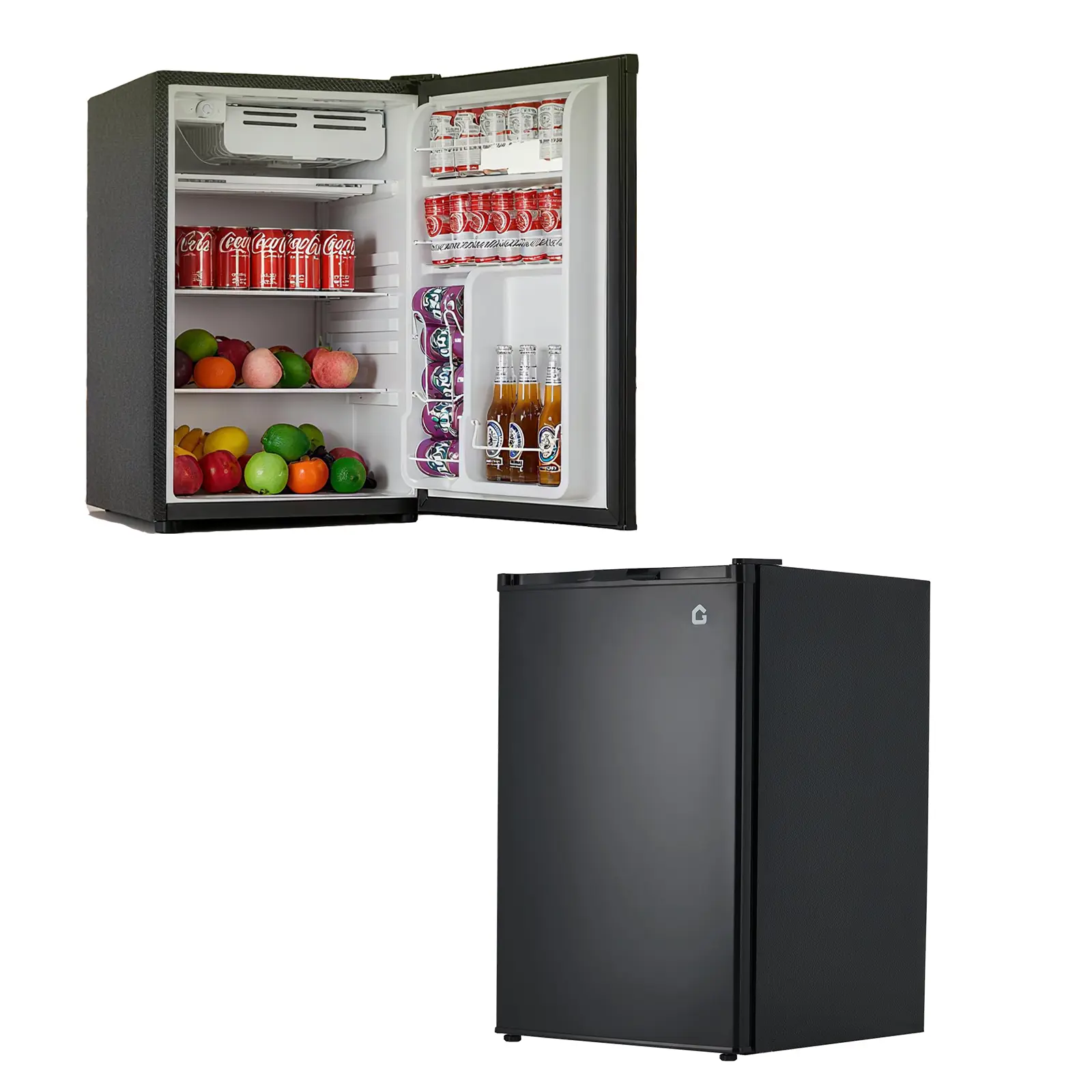 Garvee Upgraded Compact Refrigerator, Single Door Mini Fridge, Ultra-Quiet Operation, Adjustable Thermostat, Reversible Door, Space-Saving Small Refrigerator for Dorm, Office, Bedroom, Kitchen, Bar