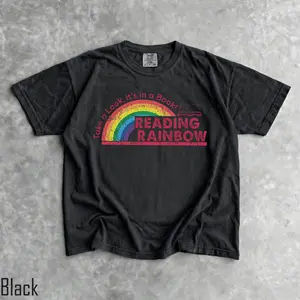 Comfort Colors Take a Look It's in a Book Shirt, Reading Rainbow Shirt, Book Lover Tee, Funny Bookish Shirt, Librarian Tee, Gift for Book Lover