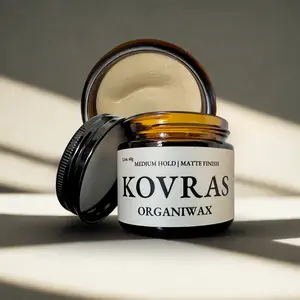 Organiwax by Kovras - Medium Hold, Matte Finish, 100% All-Natural 6-Ingredient Hair & Scalp Healthy Styling Clay for Men and Women.
