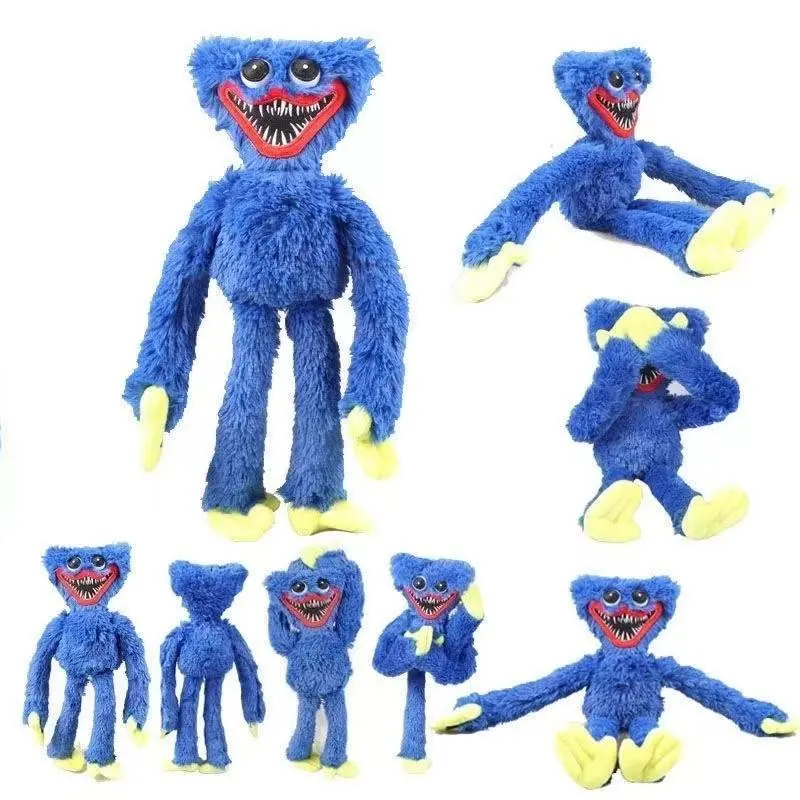 40cm Huggy Wuggy Plush - Poppy Playtime Super Soft Fluffy Stuffed Toy, Unisex Cute Collectibles, Creepy Cute Cuddly Doll Gift for Horror Fans, Soft Cuddly Gift