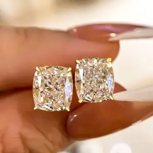 Maxine Classic 2.0ct*2p Cushion Cut Earrings,5A Cubic Zirconia Women's Ring Jewelry,Promise Ring for Daily,Travel,Proposal,Wedding,Birthday,Anniversary