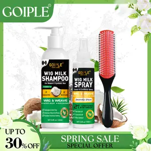 【Spring Glow-Up】Wig Shampoo for Synthetic Wigs & Wig Milk Spray for Synthetic Hair, Detangle and Anti-Frizz Conditioner Haircare Cleansing Cleanser