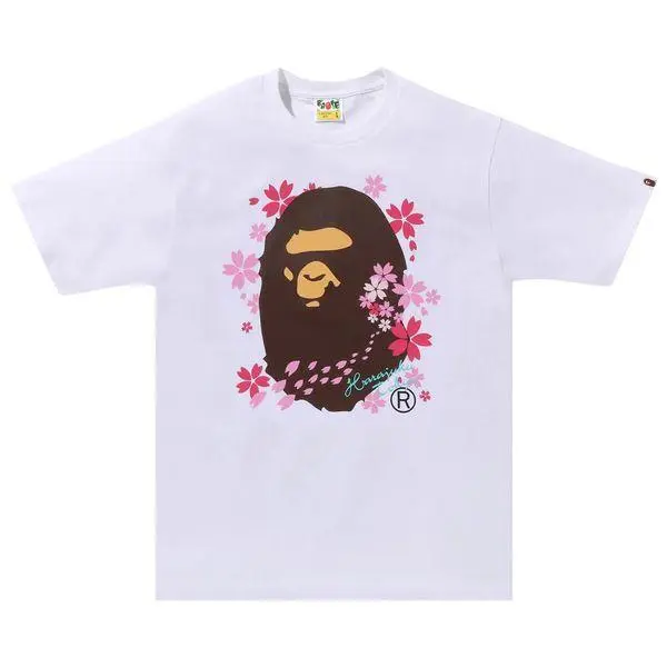 Bape Sakura Ape Head Tee White - XL, XXL