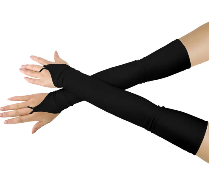 Women's Men's Adults' Free size Stretchy Spandex Fingerless Over Elbow Cosplay Catsuit Opera Long Gloves
