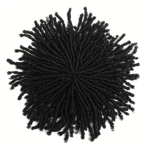 6 Inch Synthetic Dreadlock Hair Wig with Clips - Short Dreadlocs Hairpiece for Afro Wigs - Curly Wave Texture - 110g Weight - Suitable for All Ethnicities