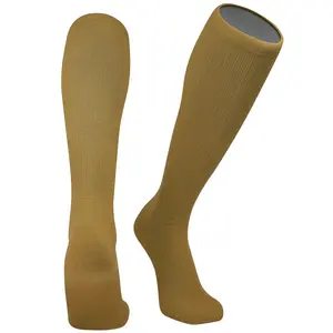 Allsport Knee High Socks - Moisture Wicking Athletic Tube Socks with Arch and Ankle Support (Vegas Gold)