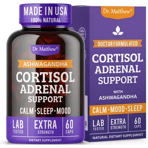 Cortisol Reducer & Adrenal Support Supplement with Ashwagandha, Rhodiola & Ginseng – A Detox Cocktail to Lower Cortisol & Support Calm & Restful Sleep