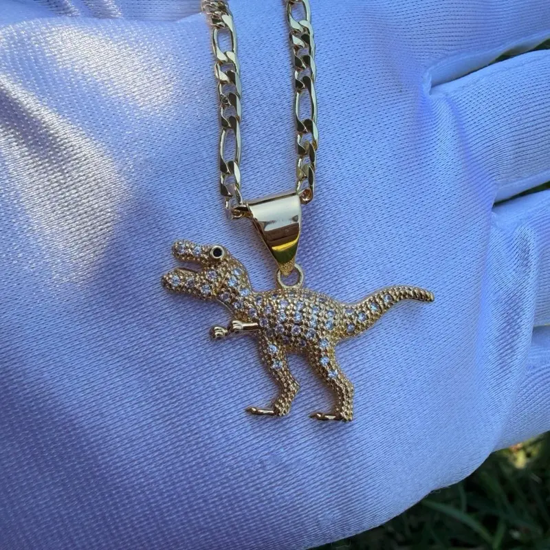 Boy's Cute Dinosaur Necklace, Casual Everyday Fashion Accessories