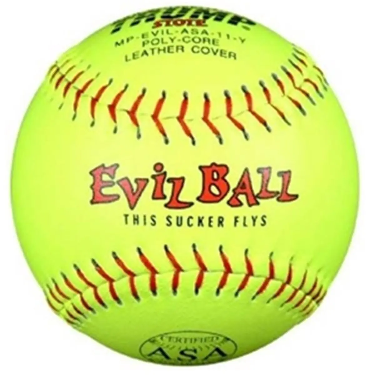 Unisex 12 In Softball - Yellow Composite Leather Cover, Blue Stitching, USSSA Classic M, 0.4 Core, 325 Comp Poly Core, Weight 5.8lbs, 5.8 lbs., Game Ball for Softball Play & Baseball Games