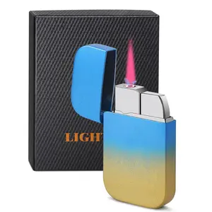 Pink Flame Torch Lighter Cute Lighter Refillable Butane LighterWindproof Torch Lighter for Outdoor Camping BBQ CandleNice Gift for GirlsWomen on BirthdayAnniversary(OceanWithout Butane)